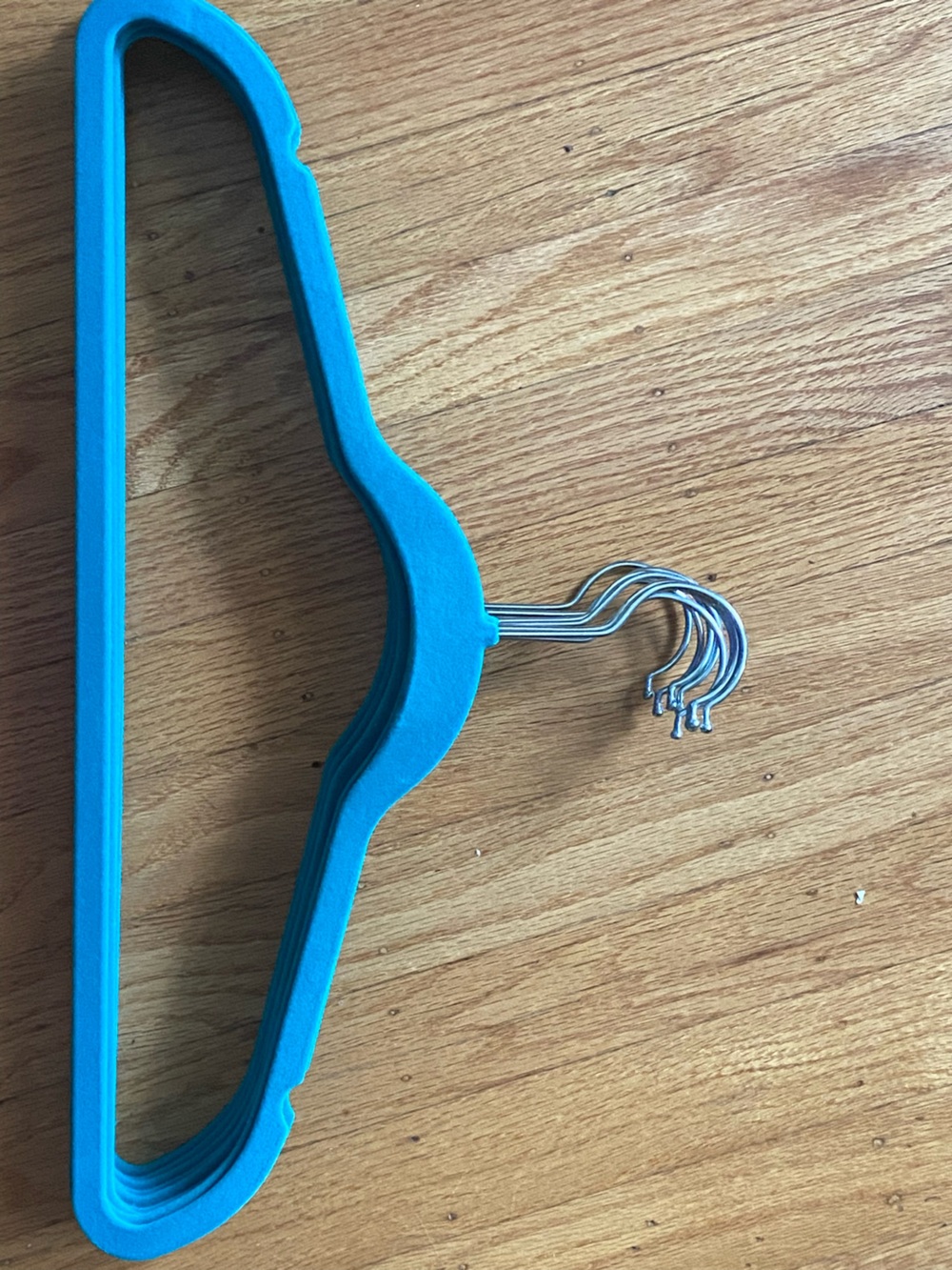 Velvet Non-Slip Hangers 10 pack - Turquoise Blue Set